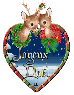 Gif animé Noël rennes